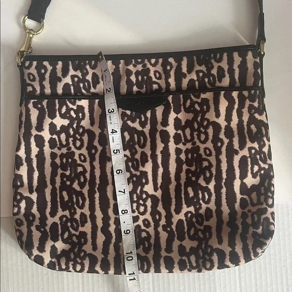 Coach Leopard Print Shoulder crossbody Bag in Black and Tan - Picture 8 of 10